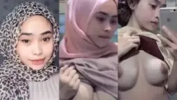 Hijab Pink Seksi Memamerkan Tubuh Mulus Yang Menggoda